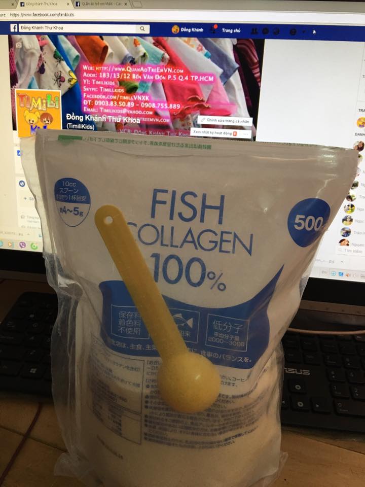 Collagen Fish 100%,  Collagen Cá nguyên chất,  xách tay Nhật.