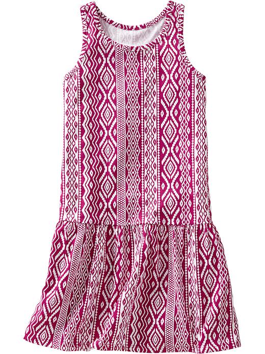 Đầm thun rớt eo cotton Oldnavy bé gái, hàng xuất made in vietnam, màu hồng, size 4T đến 12T.